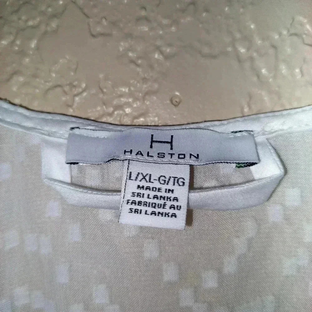 H By Halston White Sheer Robe Size L/XL  100% Polyester - Picture 5 of 11